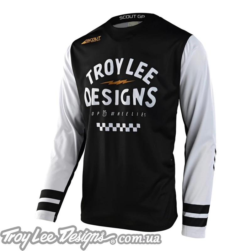Мото джерсі TLD Scout GP Jersey RIDE ON [BLACK/WHITE] 